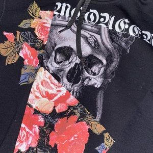 Alexander McQueen Skull Rose Hoodie